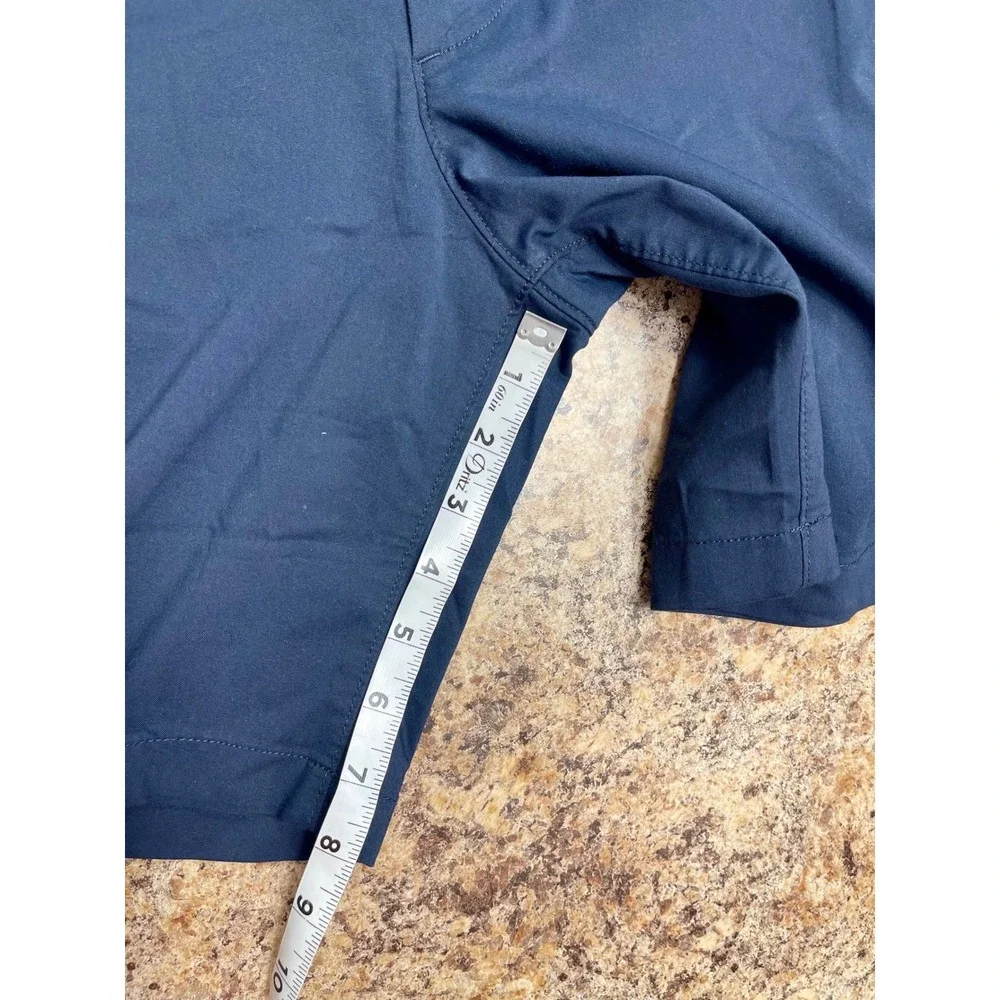 Faherty Movement‎ Straight Leg Organic Cotton COOLMAX-Blend Chino Shorts Blue 29
